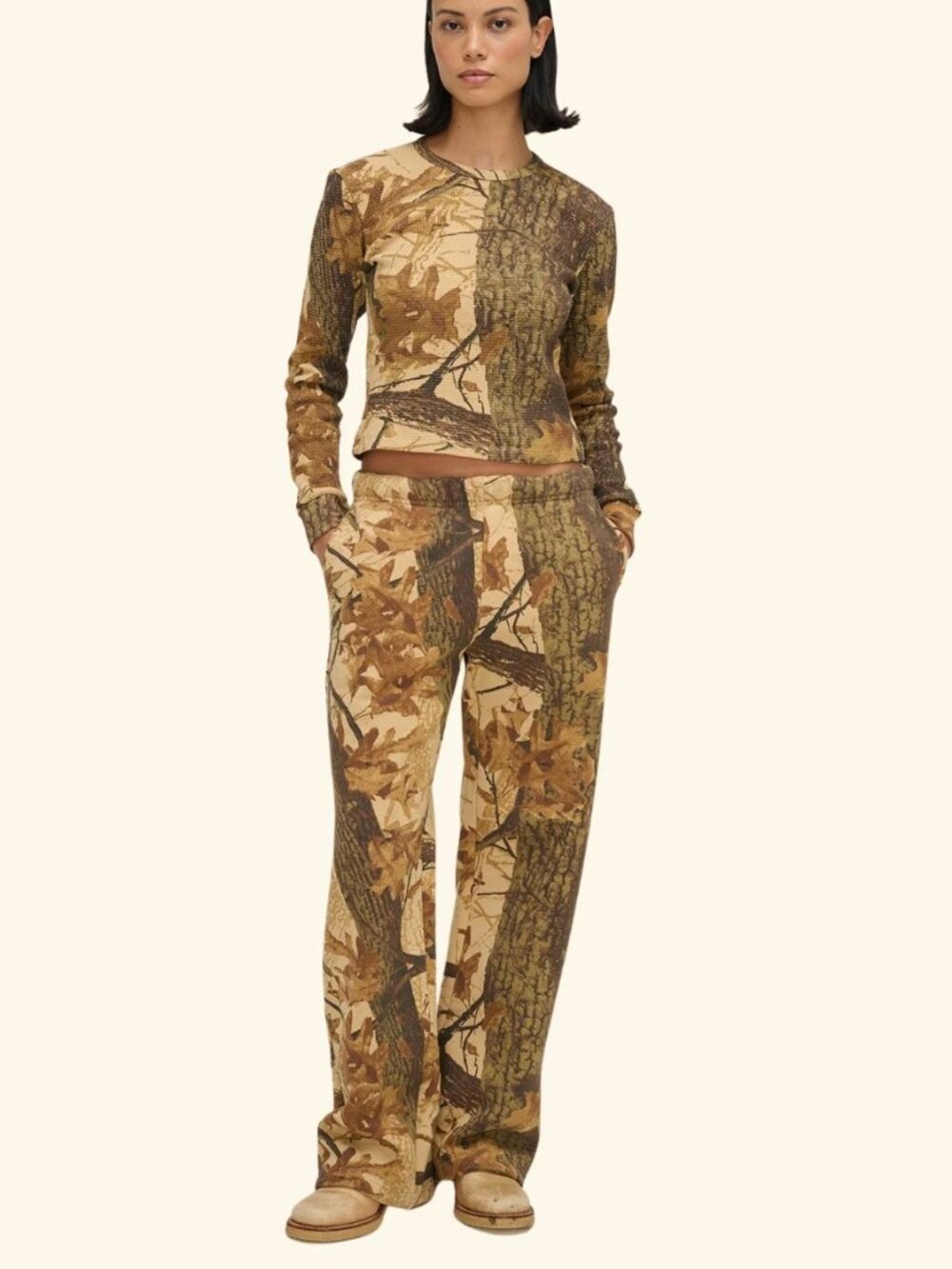 Cherry LA Mossy Oak Camo Straight Leg Sweatpants NWT
